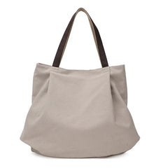 Women Canvas Casual Tote Shoulder Bags Ladies Zipper Handbags