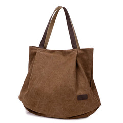 Women Canvas Casual Tote Shoulder Bags Ladies Zipper Handbags