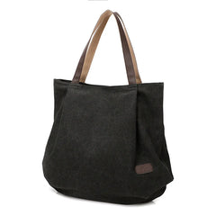 Women Canvas Casual Tote Shoulder Bags Ladies Zipper Handbags