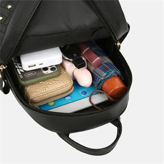 Women Leather Backpacks Female School Bag For Teenager Girls Travel Back Bag