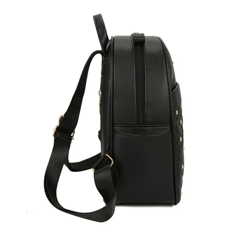 Women Leather Backpacks Female School Bag For Teenager Girls Travel Back Bag