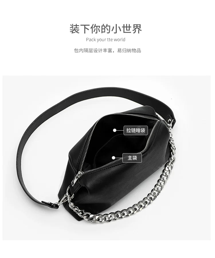Leather Shoulder Crossbody Bag Chain Handbags PU Messenger Bags