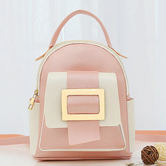 Women Leather Mini Backpack Soft Touch Multi-Function Small Backpack