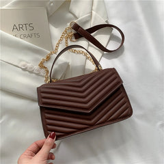 High Women's Diamond Lattice Square Bag Chain Messenger Bag
