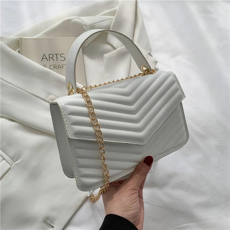 High Women's Diamond Lattice Square Bag Chain Messenger Bag