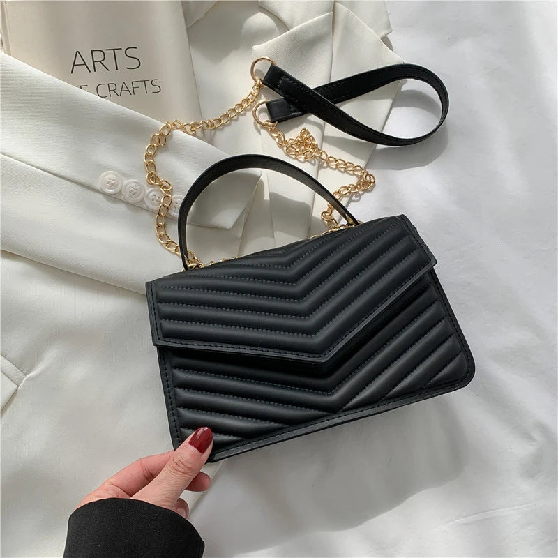 High Women's Diamond Lattice Square Bag Chain Messenger Bag