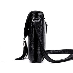 Soft Leather Crossbody Shoulder Bag Women Messenger Bag Female Flap Handbag