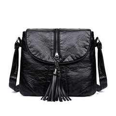 Soft Leather Crossbody Shoulder Bag Women Messenger Bag Female Flap Handbag