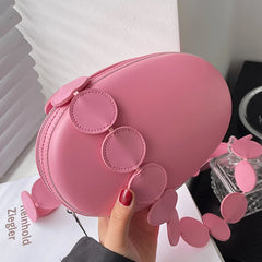 Women Round Handbag Crossbody Bags Green Pink Shoulder Party Clutch