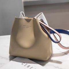 Women Handbags PU Leather Bucket Shoulder Bags Female Larger Capacity