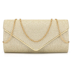 Golden Diamond Evening Clutch Bag Wedding Party Handbag