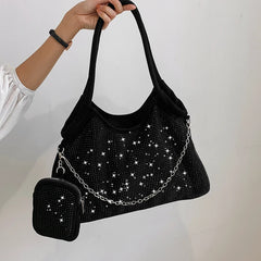 Diamond Tote Bags for Women Large Shoulder Bag Purses Crossbody Handbag