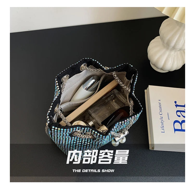 Rhinestone Crossbody Bag for Women Wedding Evening Clutch Handbag