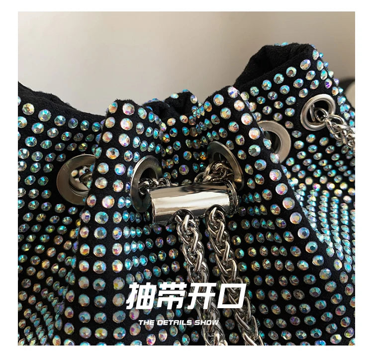 Rhinestone Crossbody Bag for Women Wedding Evening Clutch Handbag