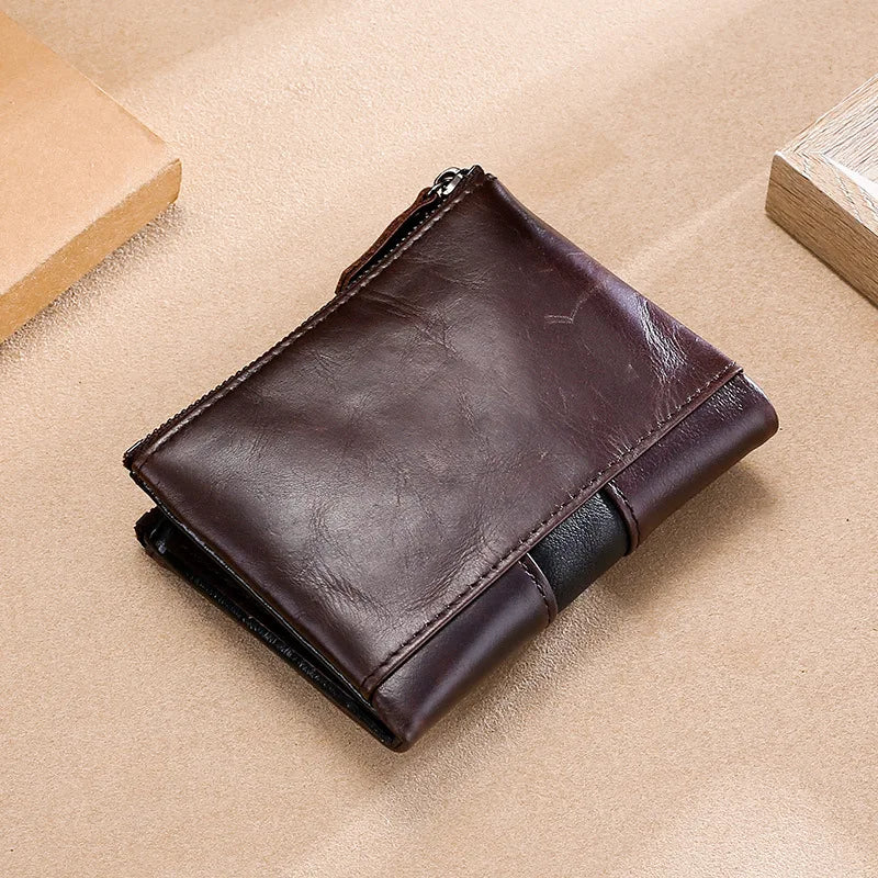 Men's Leather Wallet Anti-theft RFID Purse