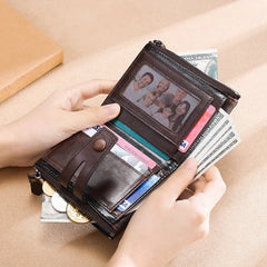 Men's Leather Wallet Anti-theft RFID Purse