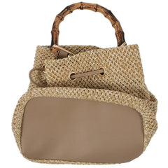 Straw Bucket Bag Woven Shoulder Bags Shopping Purse Beach Handbag