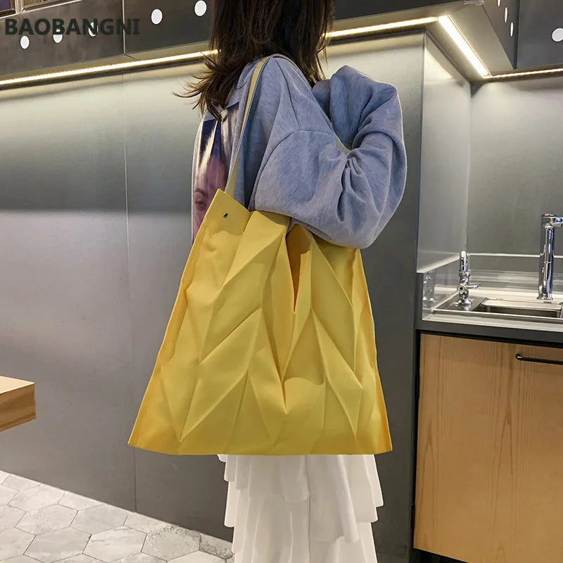 Eco-friendly Tote Bag Women Shopping Bag Large-capacity Canvas Shoulder Bag