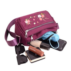 Ethnic Embroidered Women's Crossbody Bag Large Capacity Casual Shoulder Bag