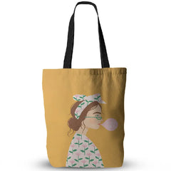 Girls Canvas Tote Bag Shoulder Canvas Shopping Bag