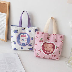 Canvas Dual-use Shoulder Bag with Pocket Handbag