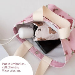 Canvas Dual-use Shoulder Bag with Pocket Handbag