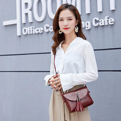 Stylish Tassel Crossbody Bag Solid Women Bag Sac Main Femme