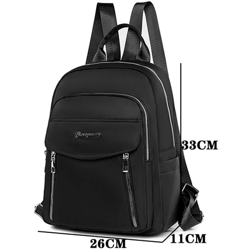 Women's Anti Theft Water Repellent Backpack High Density Oxford Cloth School Bag