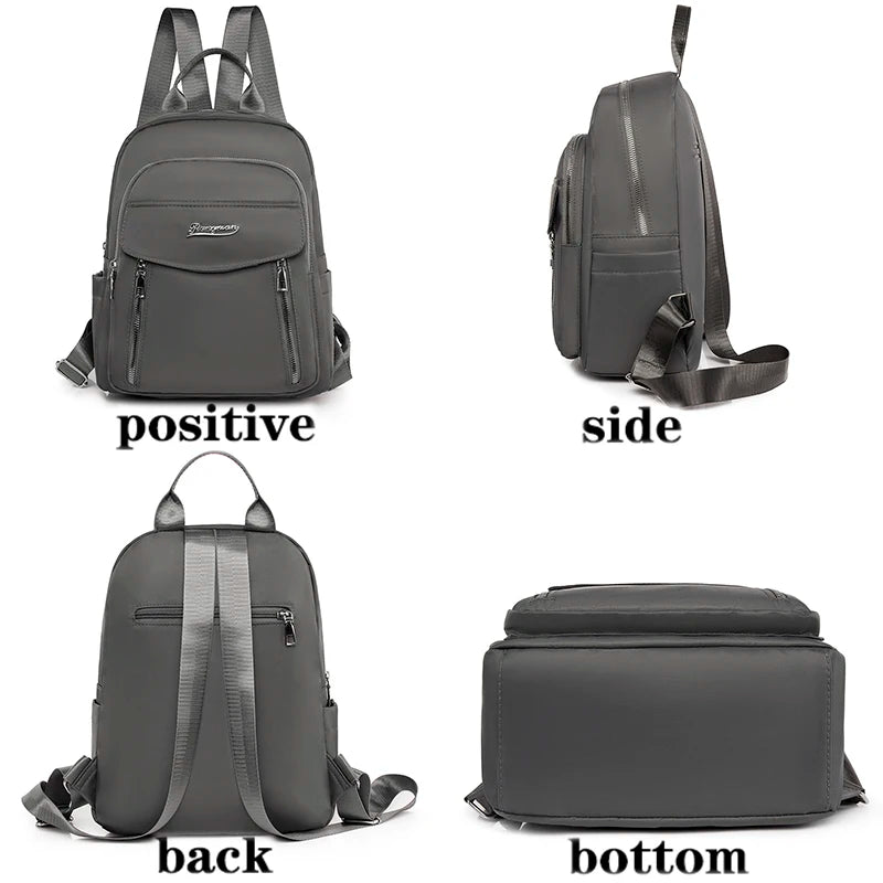 Women's Anti Theft Water Repellent Backpack High Density Oxford Cloth School Bag