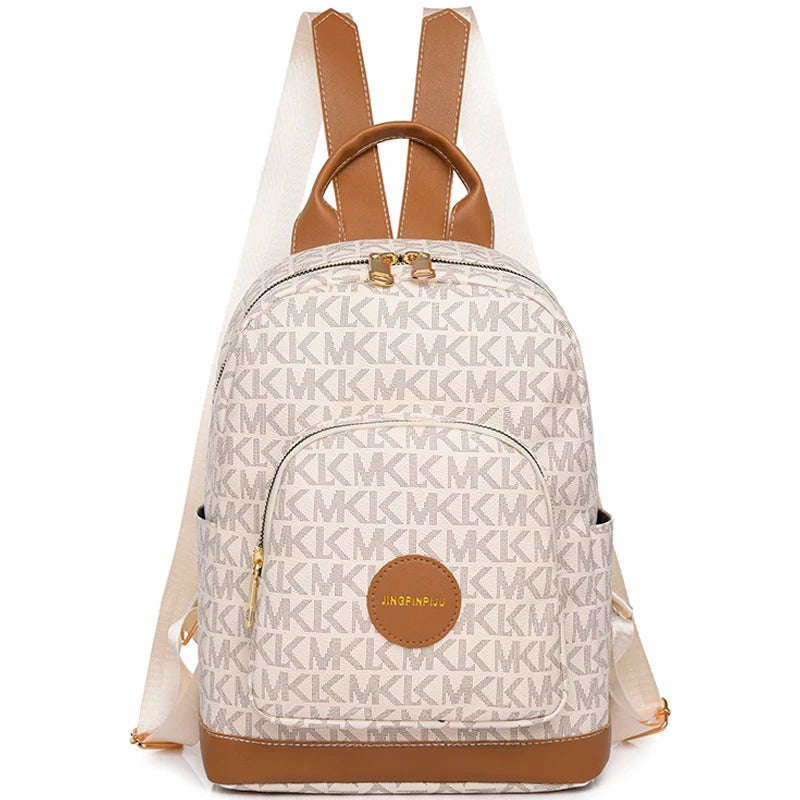 Women's Vintage Print Backpack Large Capacity Anti Theft School Bag