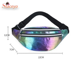 Laser PVC Fanny Pack Beach Travel Waist Bag for Women