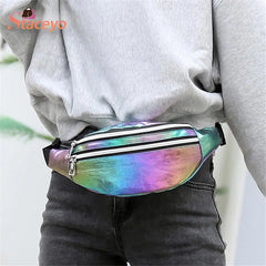 Laser PVC Fanny Pack Beach Travel Waist Bag for Women