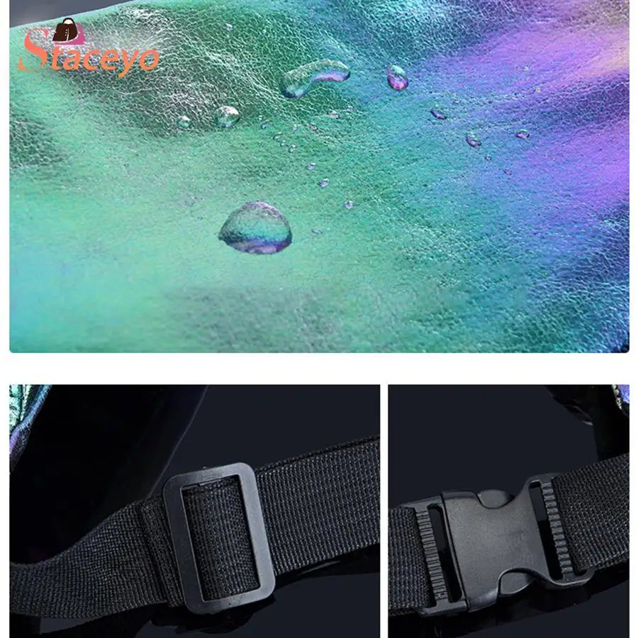 Laser PVC Fanny Pack Beach Travel Waist Bag for Women