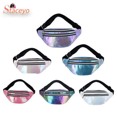 Laser PVC Fanny Pack Beach Travel Waist Bag for Women