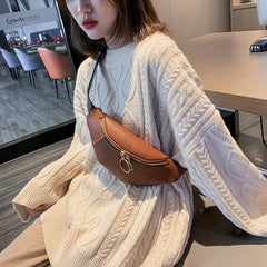 Leather Fanny Pack Women Waist Belt Bag Crossbody Chest Bum Pouch