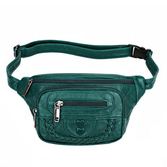 Retro Female Belt Bag Shoulder Crossbody Soft Leather Waist Bag