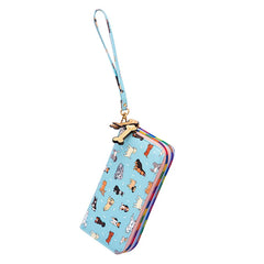 Dog Women's Clutch Long Zipper Wallet Pet Print Money Clip Purse