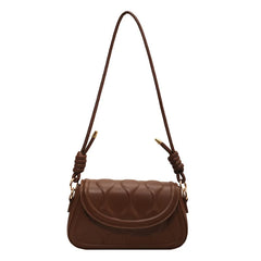 Solid Stripes Flap Hasp PU Leather Satchels Crossbody Bag