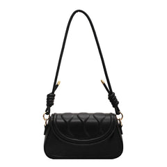 Solid Stripes Flap Hasp PU Leather Satchels Crossbody Bag