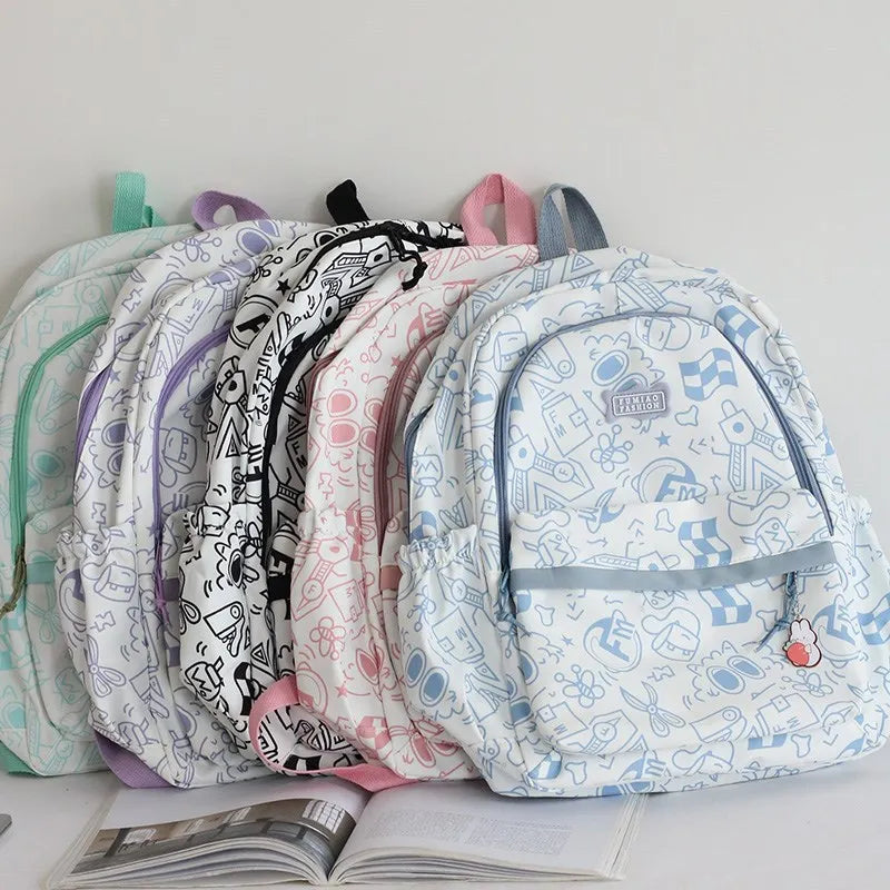 Harajuku Style Graffiti College Students Backpack