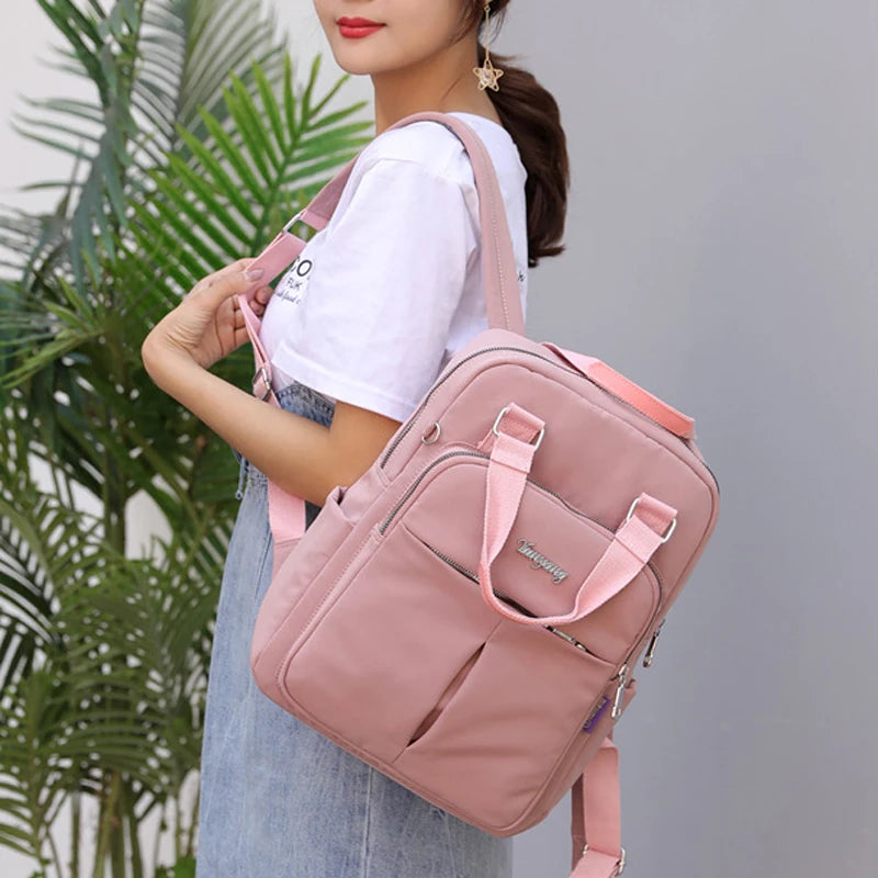 Women High Capacity Backpack Laptop USB Charging Travel Bags for School Girls