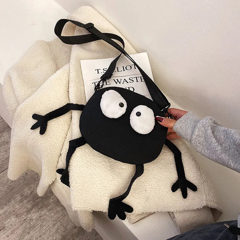 Big Eyes Canvas Girls Shoulder Bag Messenger Bag Kids Women Coin Purse