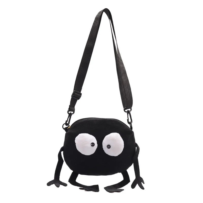Big Eyes Canvas Girls Shoulder Bag Messenger Bag Kids Women Coin Purse