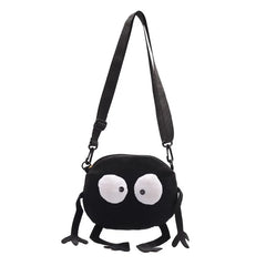 Big Eyes Canvas Girls Shoulder Bag Messenger Bag Kids Women Coin Purse