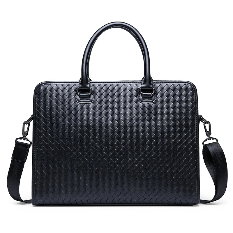 Men's Woven Clutch Bag Long Wallet Weave Knitting Handy Bag
