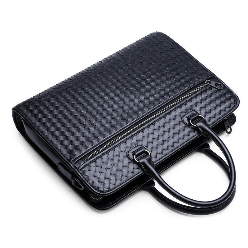 Men's Woven Clutch Bag Long Wallet Weave Knitting Handy Bag