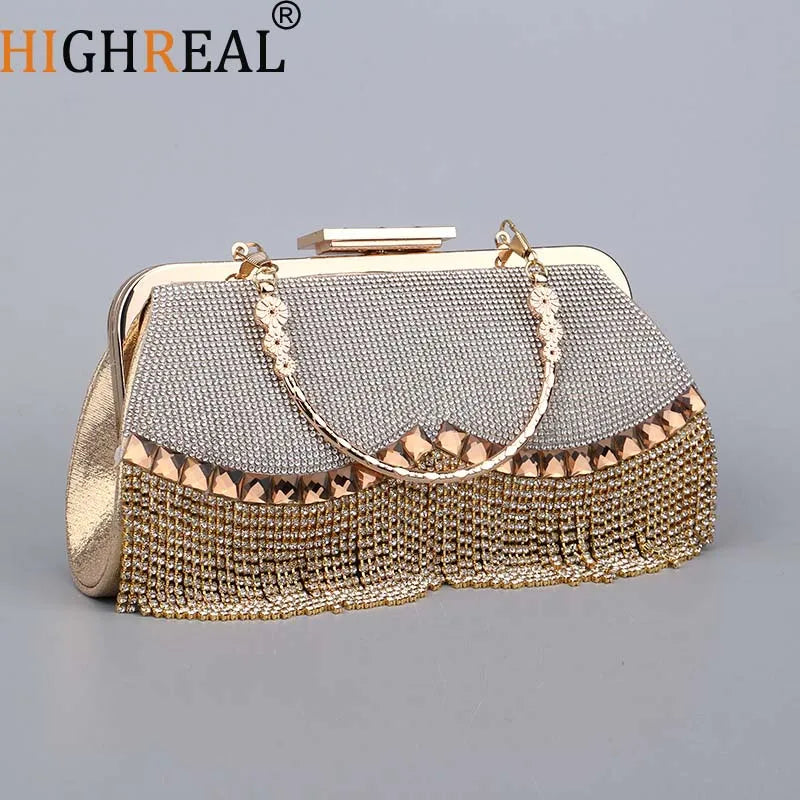 Diamond Clutch Wedding Purse Shoulder Handbag Bling Clutches