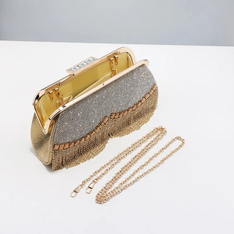 Diamond Clutch Wedding Purse Shoulder Handbag Bling Clutches