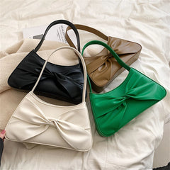 Bow Shoulder Bag Women Underarm Travel Handbag Purse Sac