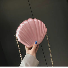 Sweet Shell Chain Shoulder Bag PVC Crossbody Clutch Bag